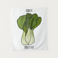 Bok choy cartoon illustration 