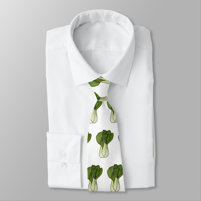 Bok choy cartoon illustration  tie (Tied)