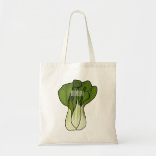Bok choy cartoon illustration  tote bag
