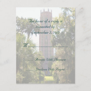Bok Tower Wedding RSVP Personalised Card