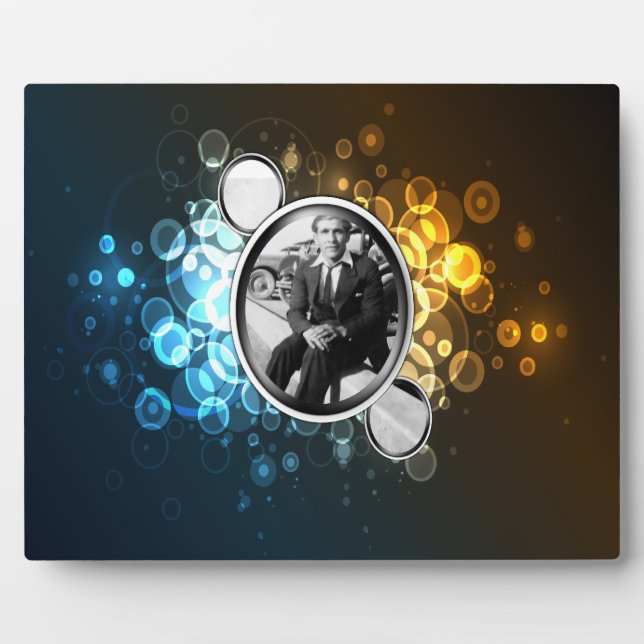 Bokeh 3 Framed Abstract Art Plaque (Front)