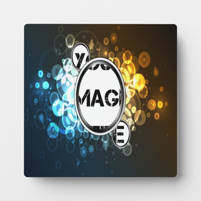 Bokeh 3 Framed Abstract Art Plaque (Front)