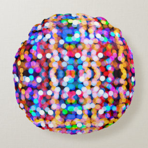 Bokeh abstract background blur round cushion