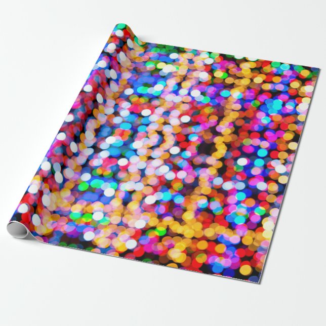 Bokeh abstract background blur wrapping paper (Unrolled)