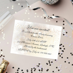 Bokeh Bachelorette Party Invitation