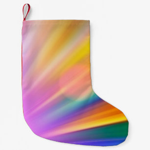 Bokeh background light reflections small christmas stocking