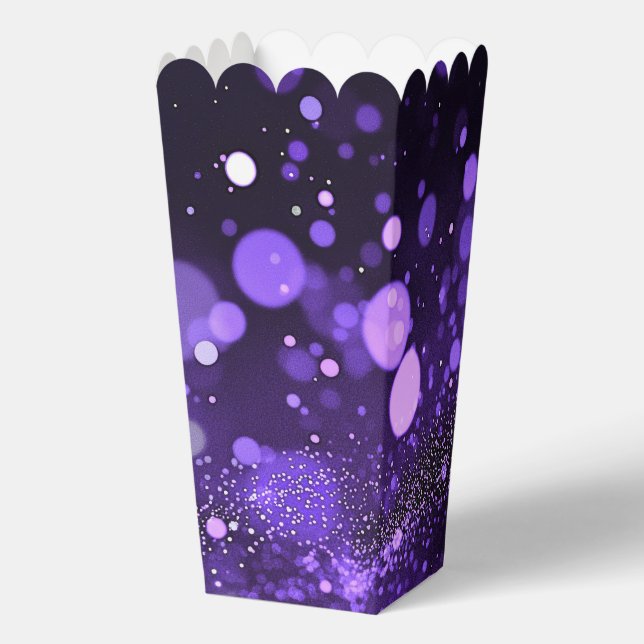 Bokeh Blizzard Background - Purple Favour Box (Back)