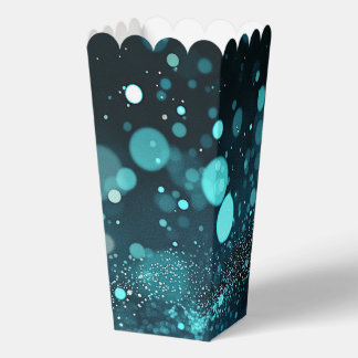 Bokeh Blizzard Background - Teal Favour Box