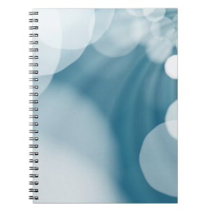 Bokeh blue background lens flare notebook