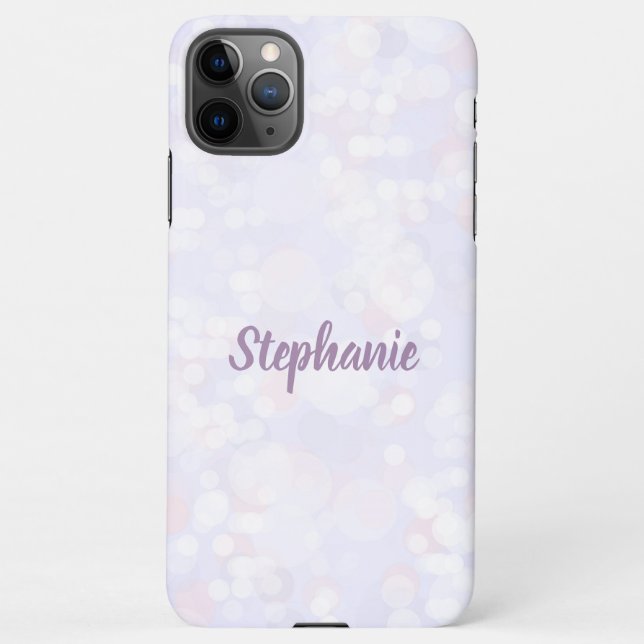 Bokeh Charm Silver iPhone Case (Back)