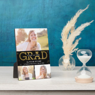 Bokeh Collage EDITABLE COLOR Graduation Plaque
