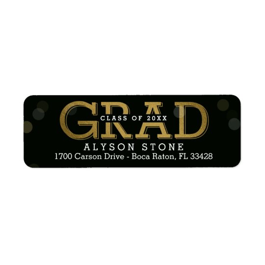 Bokeh Collage Editable Colour Graduation Label Return Address Label