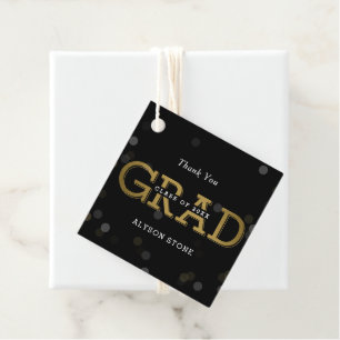 Bokeh Collage Graduation Party Favour Tags