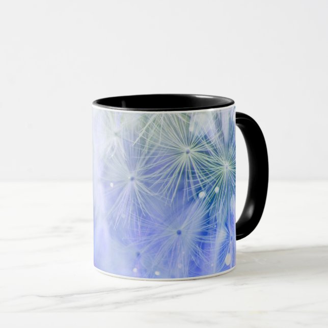 Bokeh Dandelion - Blue Mug (Front Right)