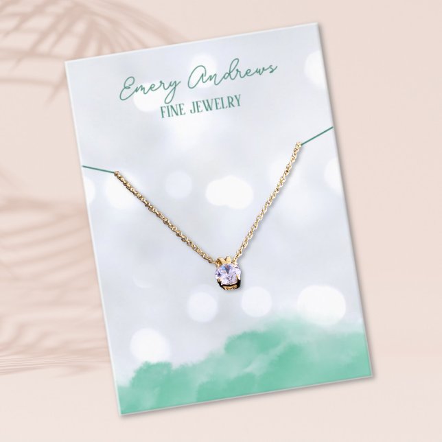 Bokeh Designer Jewellery Necklace Holder Display Business Card (Creator Uploaded)