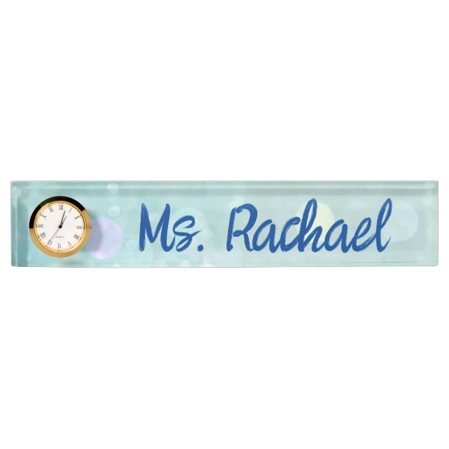 Bokeh Desk Name Plate (Front)