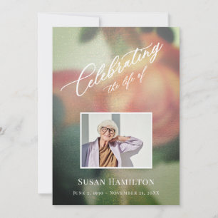 Bokeh Garden Rose Celebration of Life Program