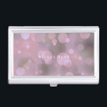 Bokeh Glam Pink & Gold Business Card Holder<br><div class="desc">Bokeh Glam Pink & Gold Business Card Holder. Customise with any text or leave it blank.</div>