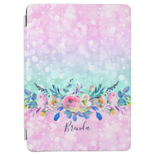 Bokeh Glitter & Colourful Flowers Bouquet iPad Air Cover
