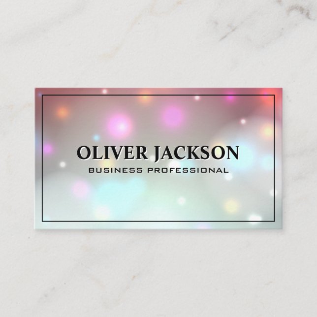 Bokeh Glow | Magical Background Business Card (Front)