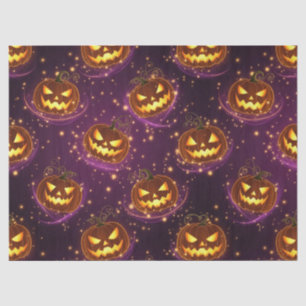 Bokeh Halloween   Glowing Jack-O’ Lantern (2) Tissue Paper