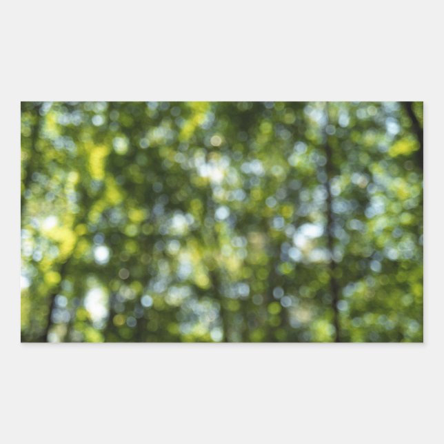 Bokeh in Spring Rectangular Sticker (Front)