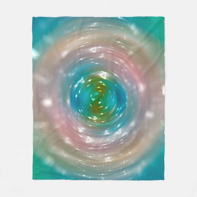 Bokeh light, shimmering blur spot lights on multic fleece blanket (Front)