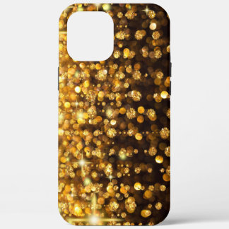 bokeh lights, decoration, stones, background, gold iPhone 12 pro max case