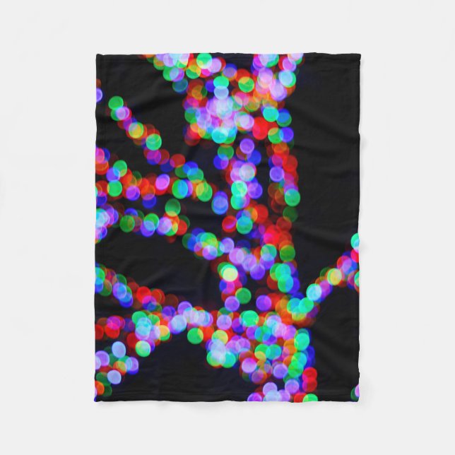 Bokeh lights fleece blanket (Front)
