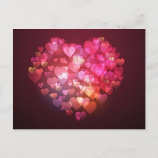 Bokeh-Lights-Heart-Shape-Vector-Background BOKEH L Postcard (Front)