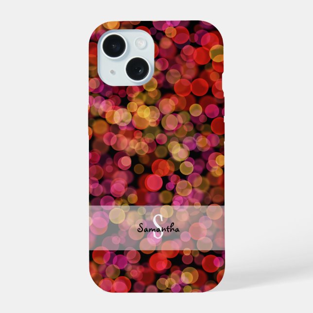 Bokeh Lights iPhone 15 Case (Back)