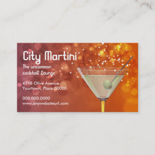Bokeh Martini Business Card