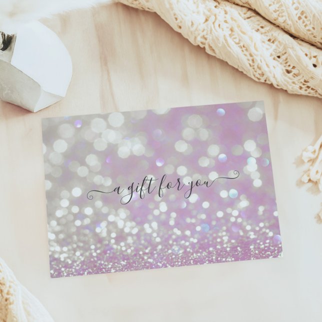 Bokeh Pastel Purple Script Font Gift Certificate (Creator Uploaded)