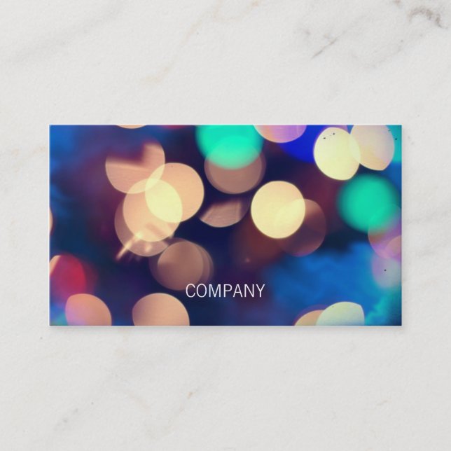 Bokeh Photo Horizontal Business Cards (Front)