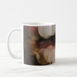 Bokeh photography of lights coffee mug