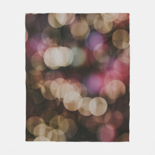 Bokeh photography of lights fleece blanket