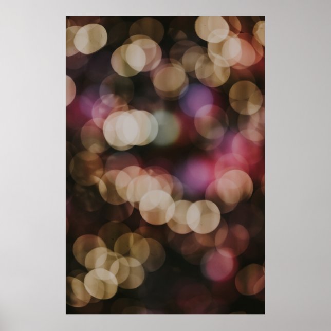 Bokeh photography of lights poster (Front)