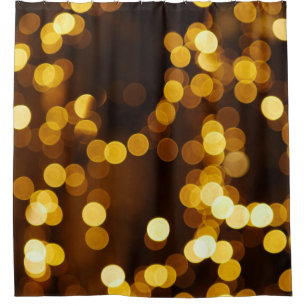 Bokeh photography shower curtain