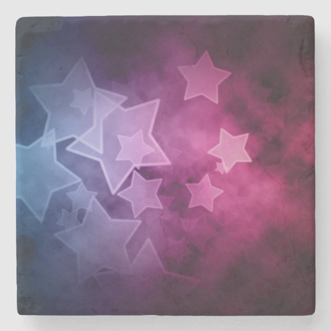Bokeh Stars Stone Coasters (Front)