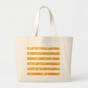 Bokeh Stripes Orange And White Tote Bag