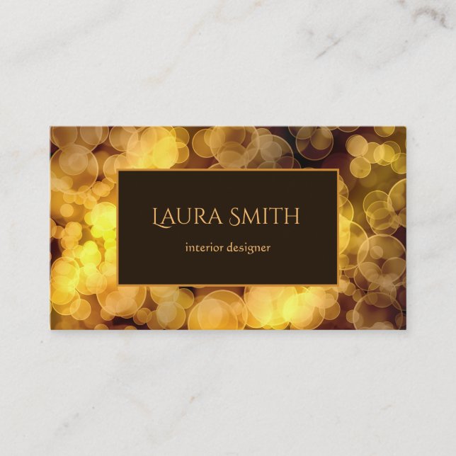 Bokeh Style Gradient Design Business Card (Front)