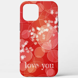 Bokeh style red gradient texture iPhone 12 pro max case