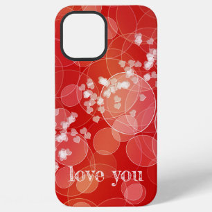 Bokeh style red gradient texture iPhone 12 pro max case