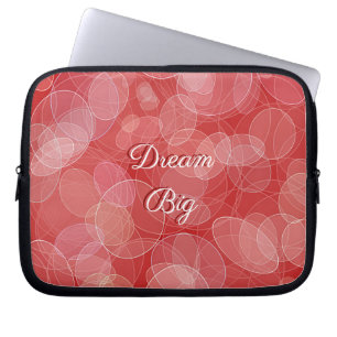 Bokeh style red gradient texture laptop sleeve