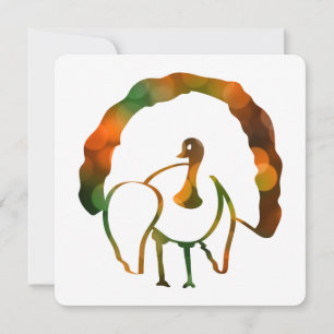 Bokeh Turkey Invitation