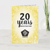 Bokeh universal employee anniversary card