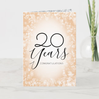 Bokeh universal employee anniversary card