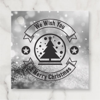 Bokeh We Wish You a Merry Christmas Favour Tags