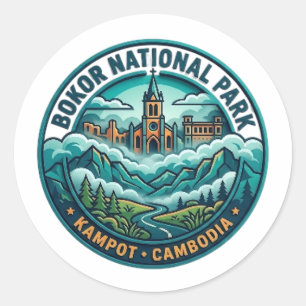 BOKOR NATIONAL PARK CLASSIC ROUND STICKER