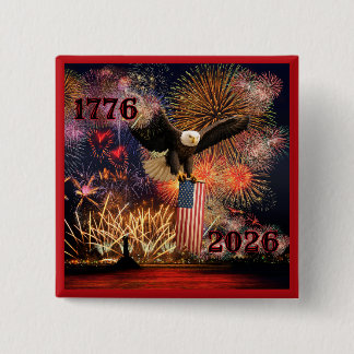 Bold 1776 - 2026 America's 250th Anniversary 15 Cm Square Badge